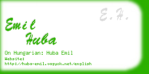 emil huba business card